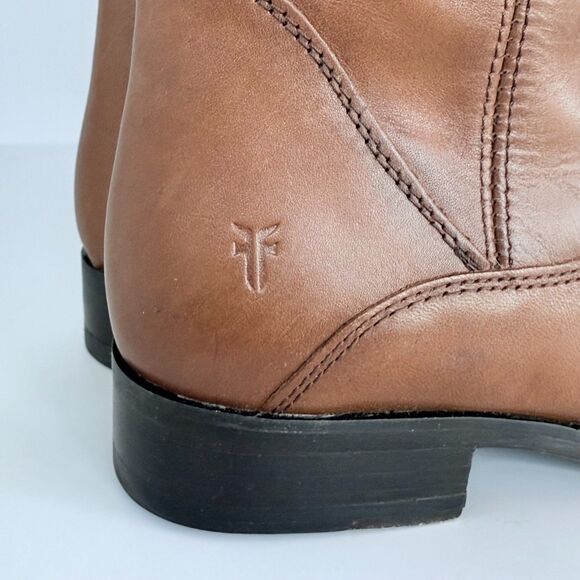 EUC WORN ONCE Frye Women's Melissa Button Riding Boots in Cognac Brown Size 6 - Picture 11 of 15